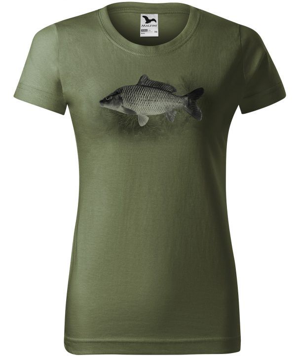 Női póló ponty (közép khaki)