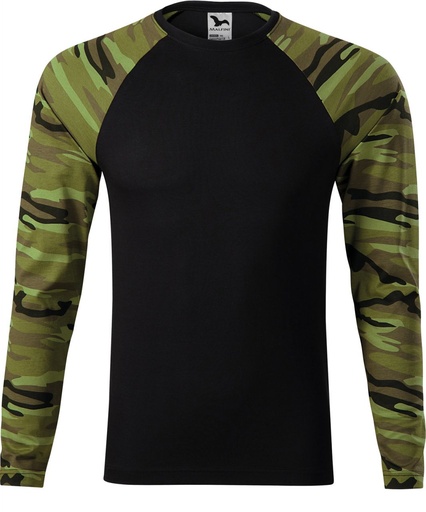 Terepmintás férfi hosszú ujjú póló (zöld)
