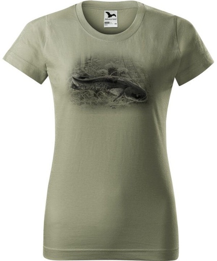 Női póló harcsa (világos khaki)