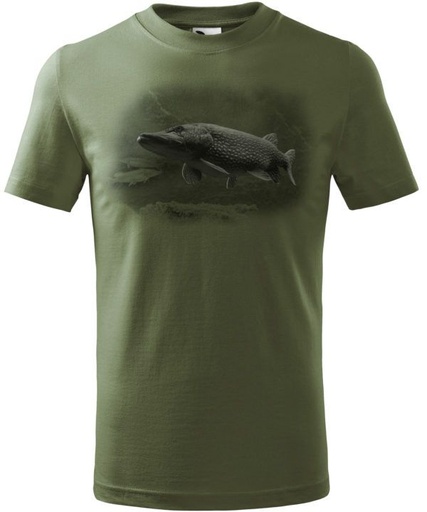 Gyermek póló csuka (közép khaki)